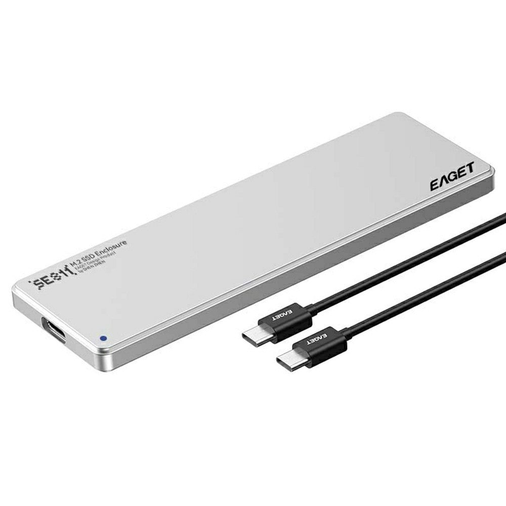 EAGET SE811N M.2 NVMe SSD Enclosure Type-C 10Gbps Aluminum Alloy External Hard Drive Case Support 8TB Max