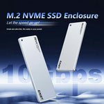 EAGET SE811N M.2 NVMe SSD Enclosure Type-C 10Gbps Aluminum Alloy External Hard Drive Case Support 8TB Max