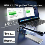 EAGET SE811N M.2 NVMe SSD Enclosure Type-C 10Gbps Aluminum Alloy External Hard Drive Case Support 8TB Max