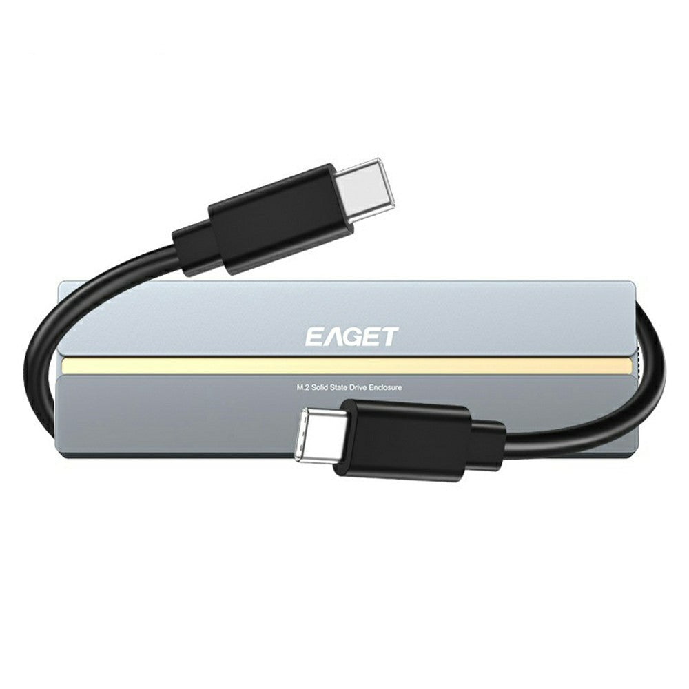 EAGET SE2100 M.2 NVMe SSD Enclosure 20Gbps USB 3.2 Gen2X2 Type-C Aluminum Alloy External SSD Case