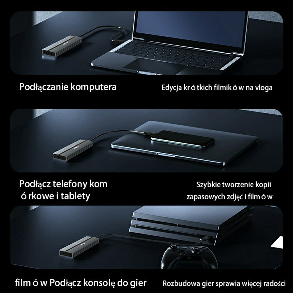 EAGET SE2100 M.2 NVMe SSD Enclosure 20Gbps USB 3.2 Gen2X2 Type-C Aluminum Alloy External SSD Case
