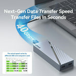 EAGET SE4100 40Gbps USB 4.0 M.2 NVMe SSD Enclosure for 2230 / 2242 / 2260 / 2280 SSD Up to 8TB