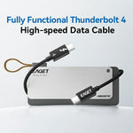 EAGET TSE4500 40Gbps M.2 NVMe SSD Enclosure USB 4.0 Thunderbolt 4 Support 8TB Hard Drive Case for Video Editing Gaming