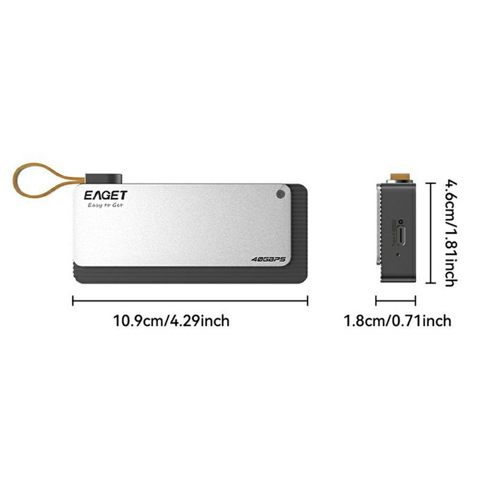 EAGET TSE4500 40Gbps M.2 NVMe SSD Enclosure USB 4.0 Thunderbolt 4 Support 8TB Hard Drive Case for Video Editing Gaming