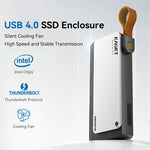 EAGET TSE4500 40Gbps M.2 NVMe SSD Enclosure USB 4.0 Thunderbolt 4 Support 8TB Hard Drive Case for Video Editing Gaming