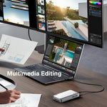 EAGET TSE8500 M.2 NVMe Kabinet 80Gbps USB-C 4.0 8TB Understøttelse Aluminiumslegering Eksternt Harddisk-kabinet