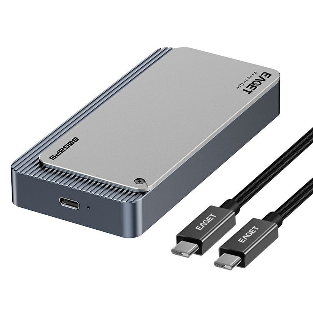 EAGET TSE8500 M.2 NVMe Kabinet 80Gbps USB-C 4.0 8TB Understøttelse Aluminiumslegering Eksternt Harddisk-kabinet