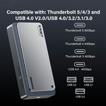 EAGET TSE8500 M.2 NVMe Kabinet 80Gbps USB-C 4.0 8TB Understøttelse Aluminiumslegering Eksternt Harddisk-kabinet