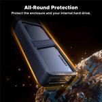 UGREEN D703 40Gbps M.2 NVMe SSD Enclosure with Dual-Chip Cooling Fan, Thunderbolt 4 Compatible, Supports up to 8TB