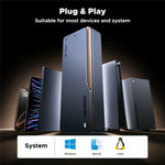 UGREEN D703 40Gbps M.2 NVMe SSD Enclosure with Dual-Chip Cooling Fan, Thunderbolt 4 Compatible, Supports up to 8TB