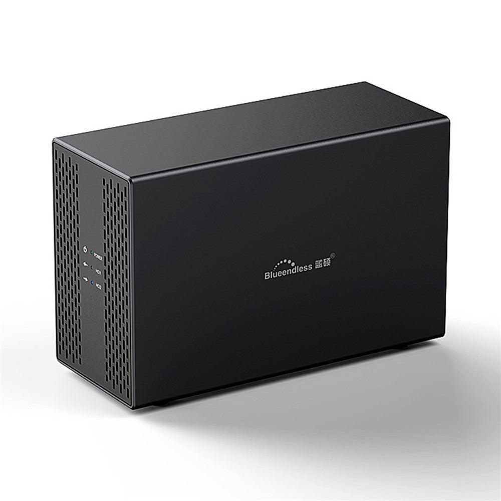 BLUEENDLESS Dual-Bay Hard Drive Enclosure USB3.0 5Gbps RAID 0 / 1 / JBOD SATA 2.5 / 3.5 Inch HDD SSD External Storage