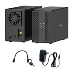 BLUEENDLESS Dual-Bay Hard Drive Enclosure USB3.0 5Gbps RAID 0 / 1 / JBOD SATA 2.5 / 3.5 Inch HDD SSD External Storage