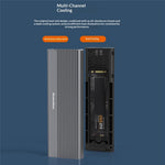 BLUEENDLESS M.2 SSD Enclosure NVMe / SATA Dual Protocol Type-C External SSD Reader for Mobile Storage