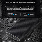 BLUEENDLESS MSATA SSD Enclosure Type-C USB3.1 Gen1 Aluminum Alloy Heat Dissipation External Reader for Laptop Old SSD
