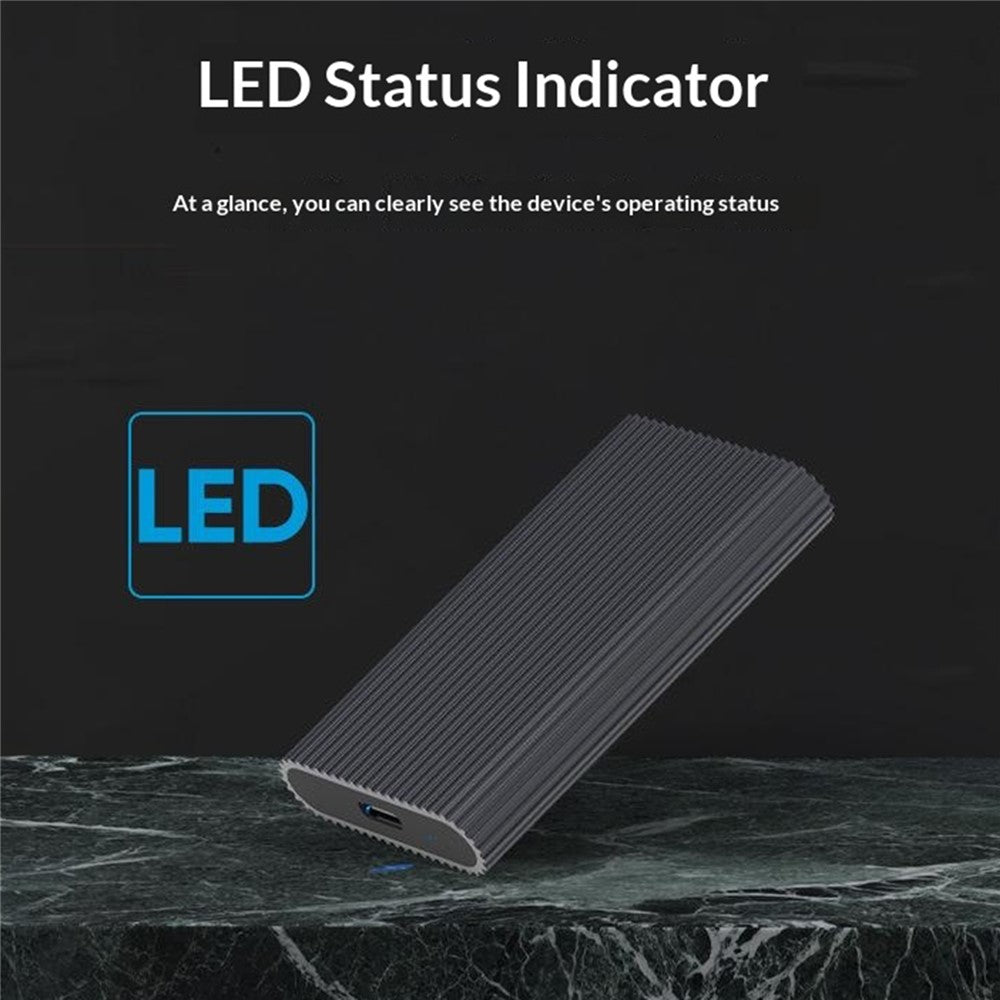 BLUEENDLESS MSATA SSD Enclosure Type-C USB3.1 Gen1 Aluminum Alloy Heat Dissipation External Reader for Laptop Old SSD