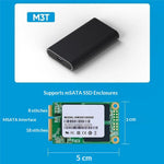 BLUEENDLESS MSATA SSD Enclosure Type-C USB3.1 Gen1 Aluminum Alloy Heat Dissipation External Reader for Laptop Old SSD