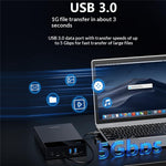 BLUEENDLESS MR35T HUB Desktop 3,5 tommer Harddisk Kabinet 20TB Stor Kapacitet Ekstern Strømforsynet Lagerudvidelseshub