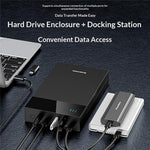 BLUEENDLESS MR35T HUB Desktop 3,5 tommer Harddisk Kabinet 20TB Stor Kapacitet Ekstern Strømforsynet Lagerudvidelseshub