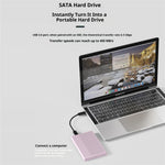 BLUEENDLESS MR23G 2.5 Inch SATA Hard Drive Enclosure USB 3.0 Type-C External HDD SSD Case for Laptop PC TV PS4 Router