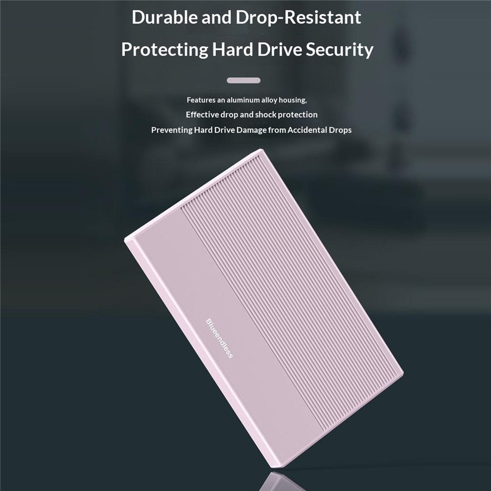 BLUEENDLESS MR23G 2.5 Inch SATA Hard Drive Enclosure USB 3.0 Type-C External HDD SSD Case for Laptop PC TV PS4 Router