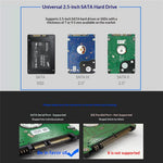 BLUEENDLESS MR23G 2.5 Inch SATA Hard Drive Enclosure USB 3.0 Type-C External HDD SSD Case for Laptop PC TV PS4 Router