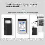 BLUEENDLESS MR23G 2.5 Inch SATA Hard Drive Enclosure USB 3.0 Type-C External HDD SSD Case for Laptop PC TV PS4 Router