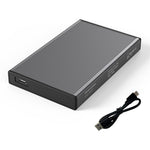BLUEENDLESS MR23G 2.5 Inch SATA Hard Drive Enclosure USB 3.0 Type-C External HDD SSD Case for Laptop PC TV PS4 Router