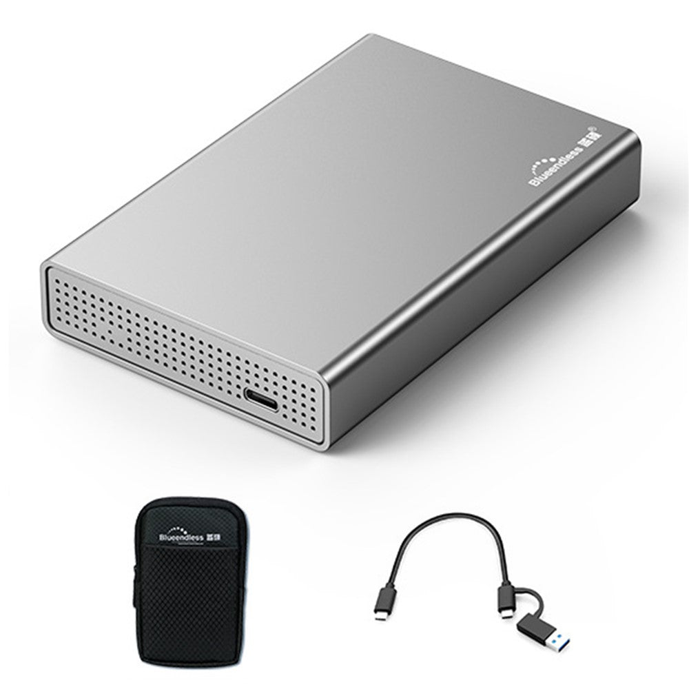 BLUEENDLESS U23Q Tyk Version 2.5 Tommer Harddisk Kabinet USB3.0 5Gbps Type-C Understøtter 12.5 / 15mm Drev Op til 4TB