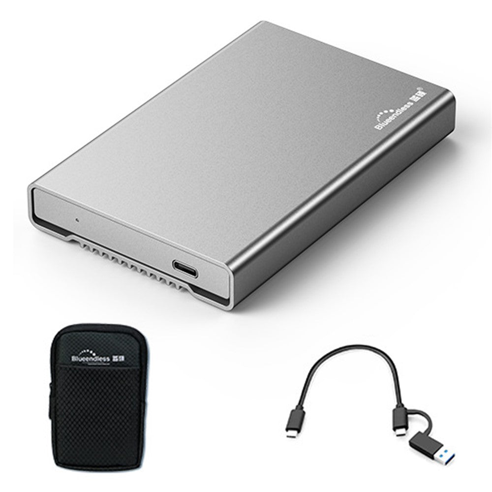 BLUEENDLESS U23Q Slim Version 2,5-tums hårddiskkabinett USB 3.0 5 Gbps Typ-C Stöder 7/9,5 mm-diskar upp till 4 TB