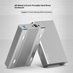 BLUEENDLESS U35Q USB 3.0 Type-B 3.5 Inch SATA Hard Drive Enclosure 20TB Capacity Aluminum Passive Cooling for Desktop
