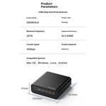 BLUEENDLESS DB2804U4 4-Bay M.2 NVMe SSD Enclosure USB4 40Gbps 32TB Capacity Aluminum RAID Support