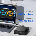 BLUEENDLESS DB2804U4 4-Bay M.2 NVMe SSD Enclosure USB4 40Gbps 32TB Capacity Aluminum RAID Support