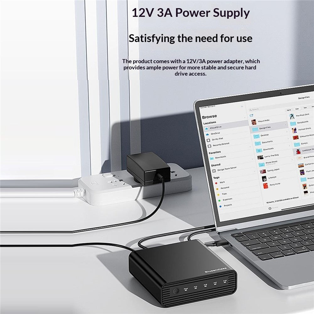BLUEENDLESS DB2804U4 4-Bay M.2 NVMe SSD Enclosure USB4 40Gbps 32TB Capacity Aluminum RAID Support