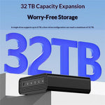 BLUEENDLESS DB2804U4 4-Bay M.2 NVMe SSD Enclosure USB4 40Gbps 32TB Capacity Aluminum RAID Support