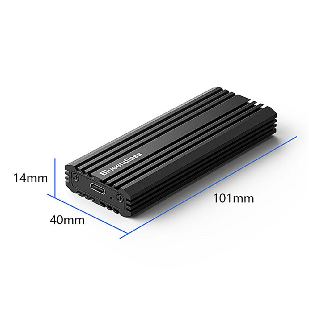 BLUEENDLESS M6NA M.2 NVMe SSD Enclosure USB3.2 Gen2x2 20Gbps Aluminum Alloy External Hard Drive Case for 8TB SSD