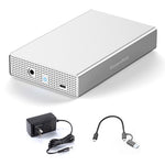 BLUEENDLESS U35KS aluminiumslegering 3,5 tommer harddisk kabinet SAS / SATA understøtter USB 5Gbps op til 20TB til stationær HDD SSD