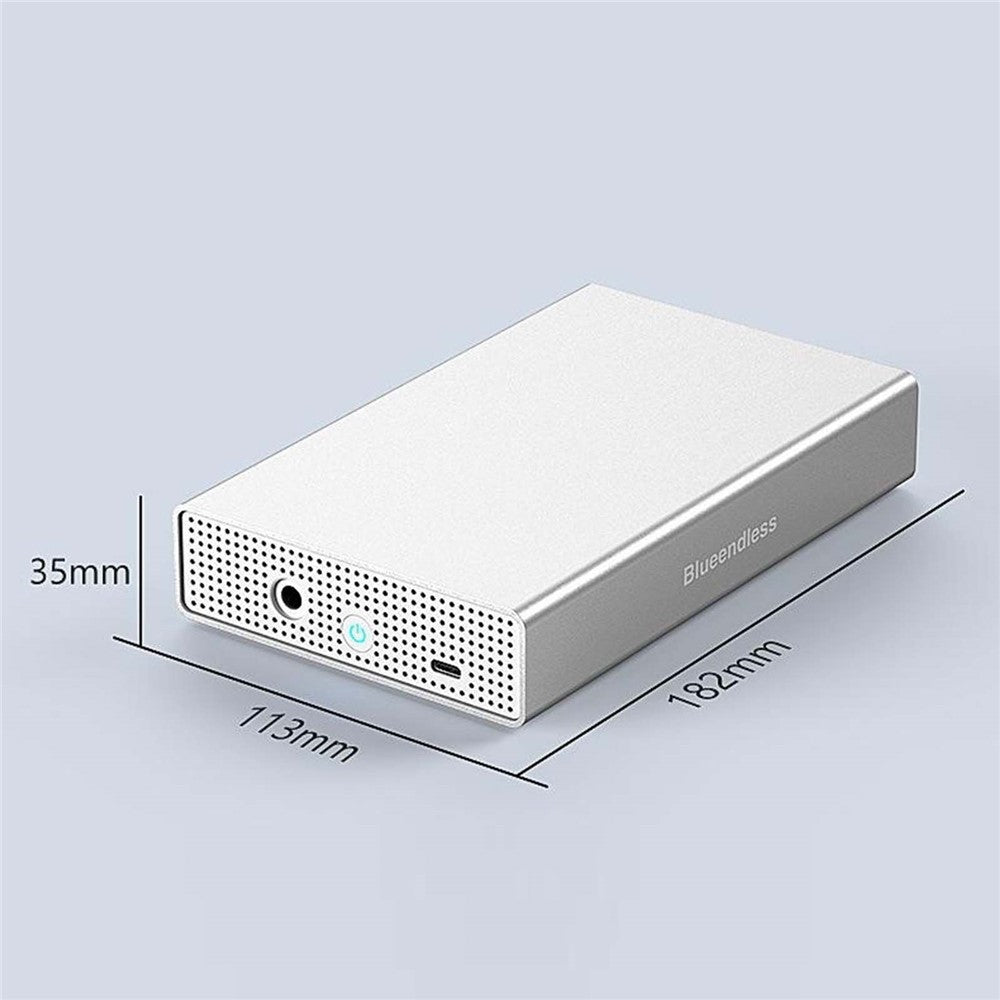 BLUEENDLESS U35KS aluminiumslegering 3,5 tommer harddisk kabinet SAS / SATA understøtter USB 5Gbps op til 20TB til stationær HDD SSD