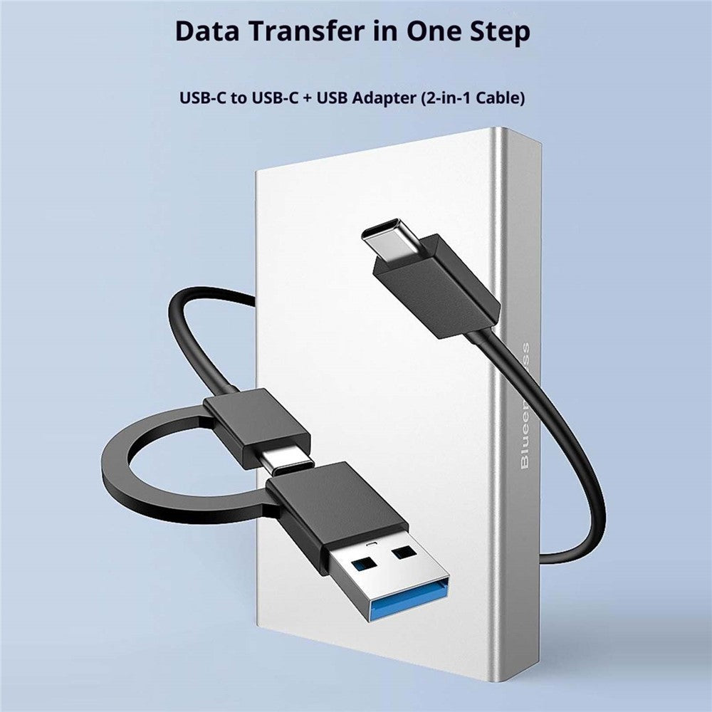 BLUEENDLESS U35KS aluminiumslegering 3,5 tommer harddisk kabinet SAS / SATA understøtter USB 5Gbps op til 20TB til stationær HDD SSD