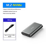 BLUEENDLESS M2402N M.2 NVMe SSD Enclosure 2230 / 2242mm USB3.1 Gen2 10Gbps Type-C Portable External Hard Drive Case for Laptops