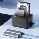 BLUEENDLESS HD07S Dual-Bay Hard Drive Dock 2.5 / 3.5 Inch SATA / SAS HDD / SSD 10Gbps USB3.2 12V / 4A 40TB Capacity