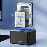 BLUEENDLESS HD07S Dual-Bay Hard Drive Dock 2.5 / 3.5 Inch SATA / SAS HDD / SSD 10Gbps USB3.2 12V / 4A 40TB Capacity