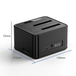 BLUEENDLESS HD07S Dual-Bay Hard Drive Dock 2.5 / 3.5 Inch SATA / SAS HDD / SSD 10Gbps USB3.2 12V / 4A 40TB Capacity