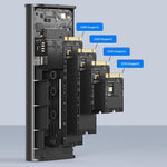 BLUEENDLESS M280U4C USB4 M.2 NVMe SSD Kabinet 40Gbps Turbofan-køling Aluminiumslegering til Thunderbolt 3 / 4 Bærbar