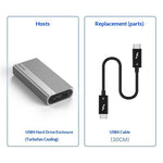 BLUEENDLESS M280U4C USB4 M.2 NVMe SSD Kabinet 40Gbps Turbofan-køling Aluminiumslegering til Thunderbolt 3 / 4 Bærbar