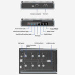 BLUEENDLESS DB280A3 Dual-Bay M.2 NVMe / SATA RAID Enclosure 20Gbps Hardware RAID Offline Clone for Laptop Phone Tablet