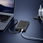 BLUEENDLESS DB280A3 Dual-Bay M.2 NVMe / SATA RAID Enclosure 20Gbps Hardware RAID Offline Clone for Laptop Phone Tablet
