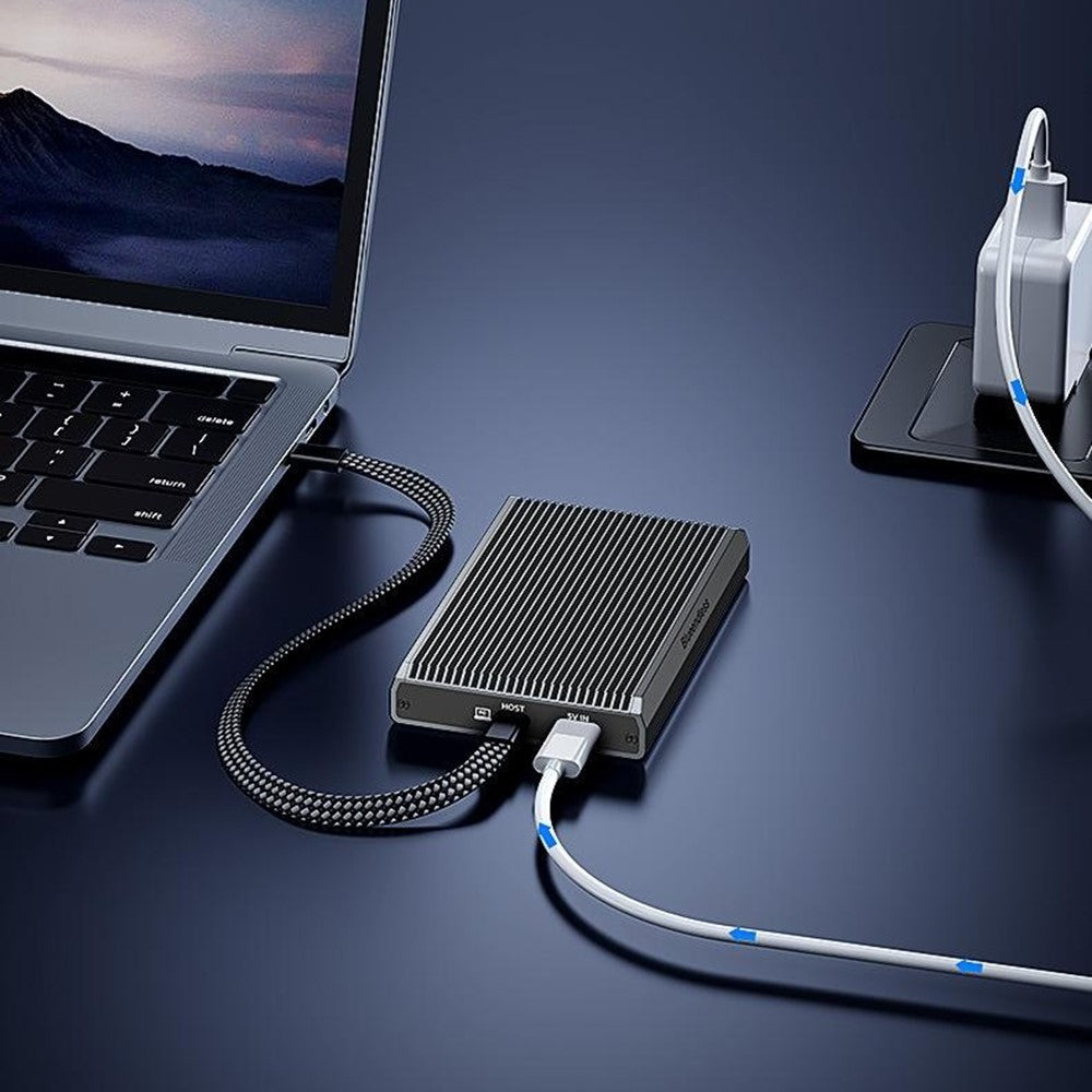 BLUEENDLESS Dobbelt Bay M.2 NVMe Kabinet 10Gbps USB3.2 Gen1 Ekstern SSD Kabinet til Telefon Tablet Spillekonsol