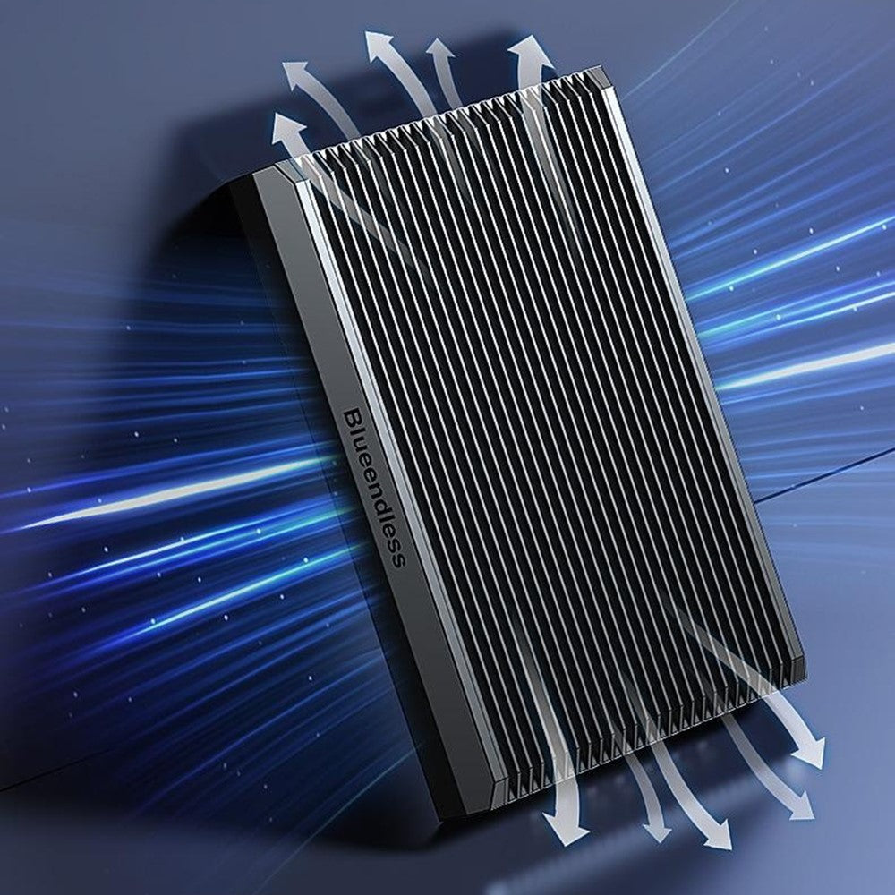 BLUEENDLESS Dobbelt Bay M.2 NVMe Kabinet 10Gbps USB3.2 Gen1 Ekstern SSD Kabinet til Telefon Tablet Spillekonsol