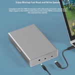 BLUEENDLESS Aluminum Hard Drive Enclosure USB 3.0 5Gbps for 2.5 / 3.5 Inch SATA HDD SSD Up to 20TB