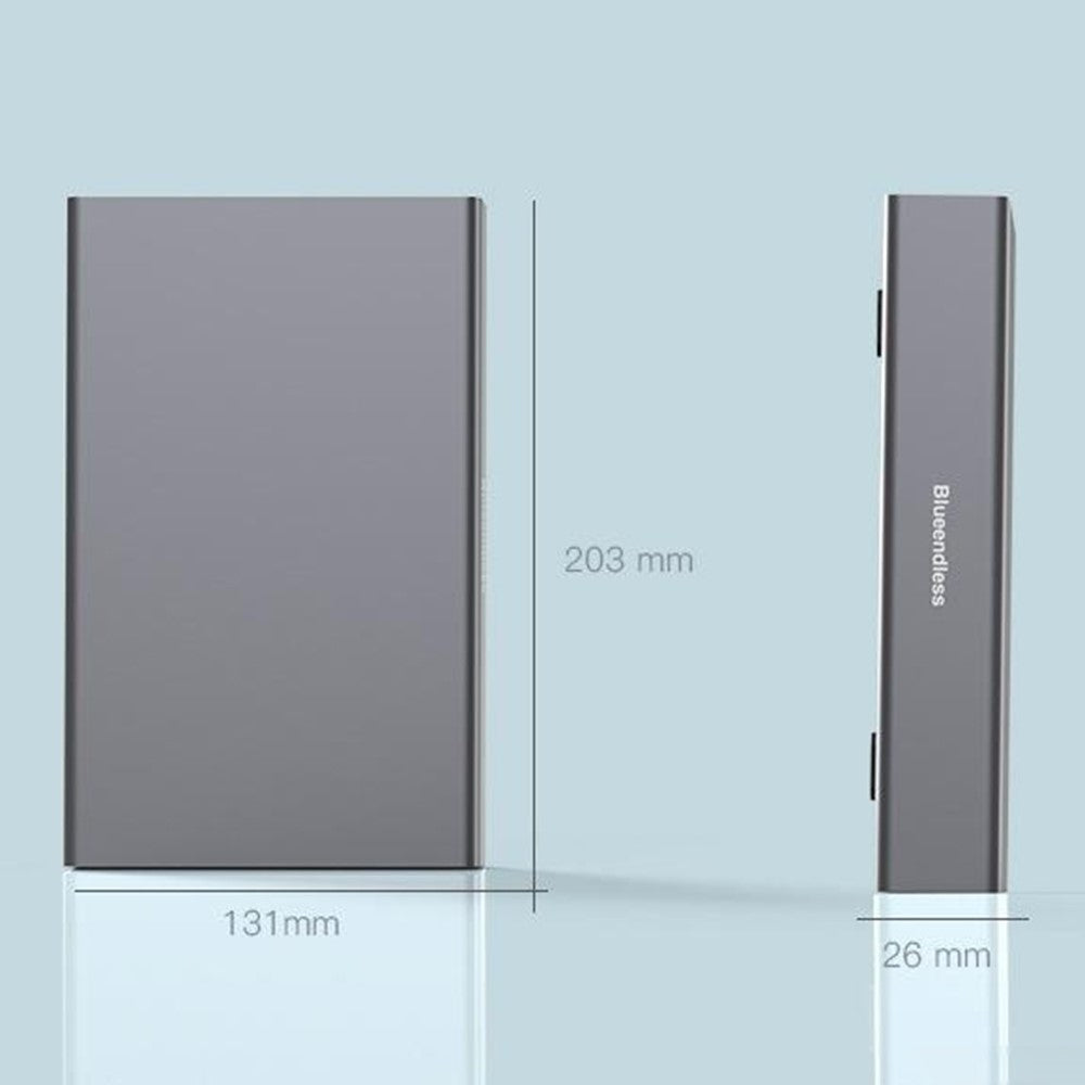 BLUEENDLESS Aluminum Hard Drive Enclosure USB 3.0 5Gbps for 2.5 / 3.5 Inch SATA HDD SSD Up to 20TB